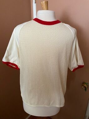 Aime Leon Dore ALD Mesh Ringer Tee Pristine Red Men's Size large